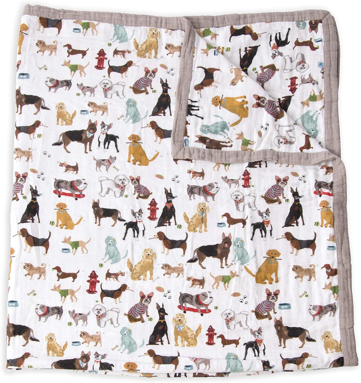 Little Unicorn Premium Quilted Throw | Super Soft, Multi-Layered Muslin XL Blanket| Great for Kids