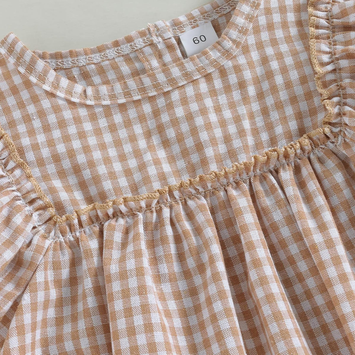 Douhoow Infant Baby Girl Plaid Romper Baby Sweatshirt Romper Ruffle Festival Clothes Fall Winter