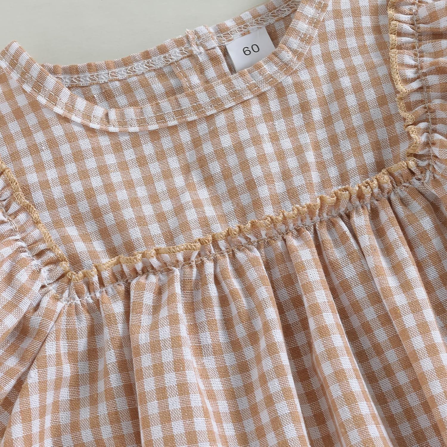 Douhoow Infant Baby Girl Plaid Romper Baby Sweatshirt Romper Ruffle Festival Clothes Fall Winter