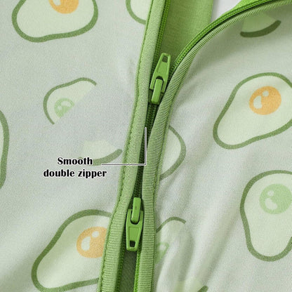 OPAWO Bamboo Baby Pajamas 3 Pack, Double Zipper Bamboo Sleepers for Baby Boy Girl Romper, Toddler