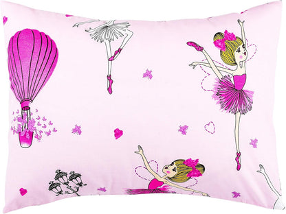 13x18 Toddler Pillowcase - Ballerina Toddler Pillow Case Cotton, Toddler Pillowcase for Girls