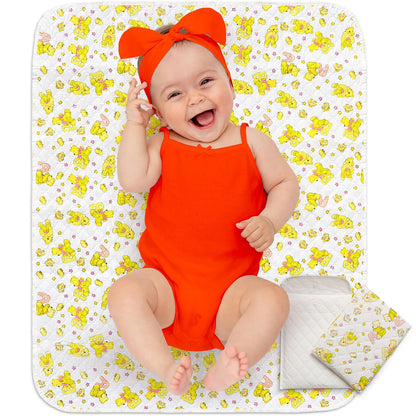 Changing Mat - Biggest Waterproof & Reusable Portable Changing Pad 25.5"x31.5" for Change Diaper in