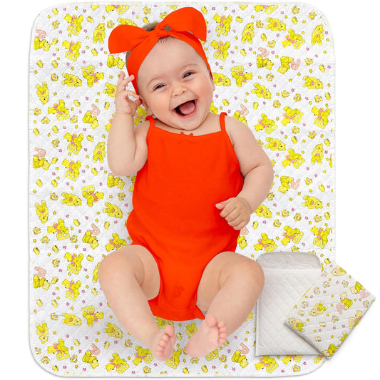 Changing Mat - Biggest Waterproof & Reusable Portable Changing Pad 25.5"x31.5" for Change Diaper in