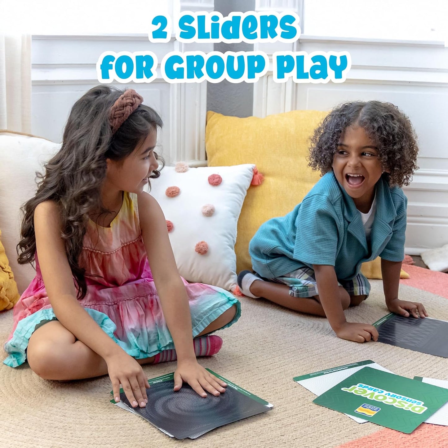 SPARK & WOW Sensory Cards | Discover | 12 Dynamic Patterns | 2 Sliders | Calming Corner Items for