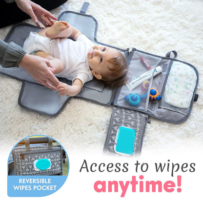 Kopi Baby Portable Diaper Changing Pad - Baby Diaper Changer Travel Bag with Wipes Pocket, Smart