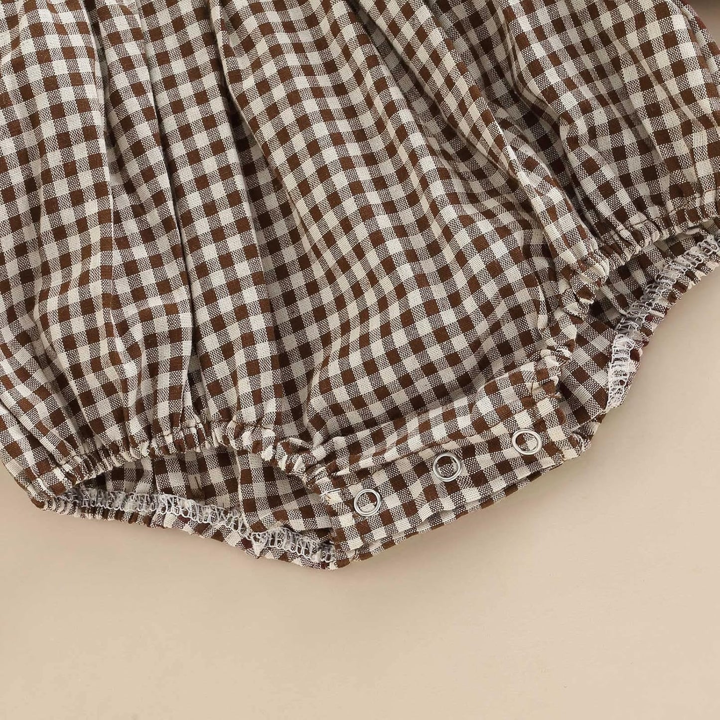 Douhoow Infant Baby Girl Plaid Romper Baby Sweatshirt Romper Ruffle Festival Clothes Fall Winter