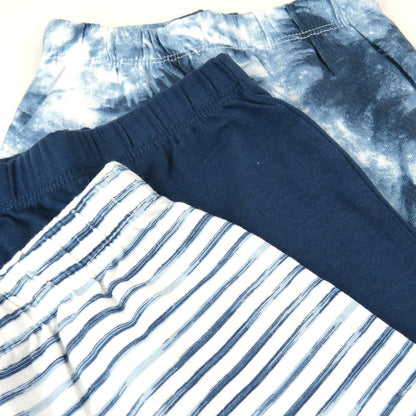 HonestBaby 3-pack Footed Pants Roomy Fit Pull on Bottoms 100% Organic Cotton for Infant Baby Boys