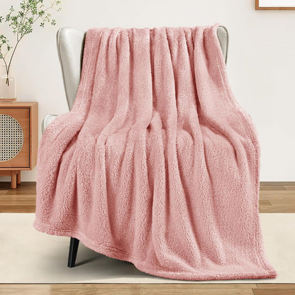 Exclusivo Mezcla Soft Fleece Throw Blanket for Couch, Super Soft Velvet Plush Bed Blanket, Fuzzy