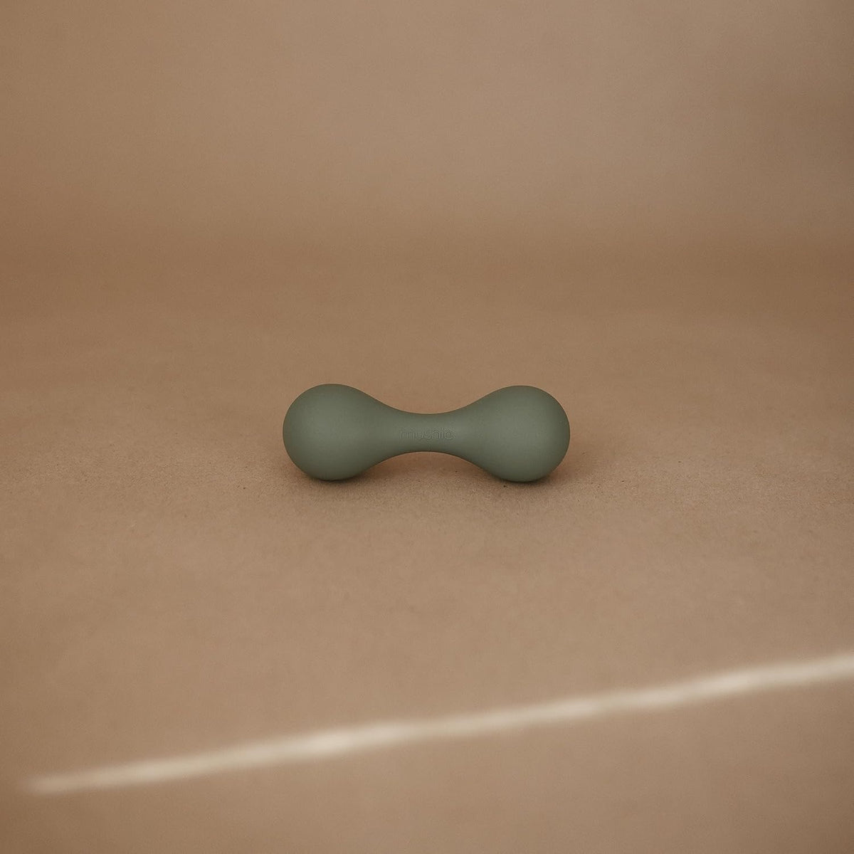 mushie Silicone Baby Shaker Rattle Toy | Ages 3+ Months (Dried Thyme)