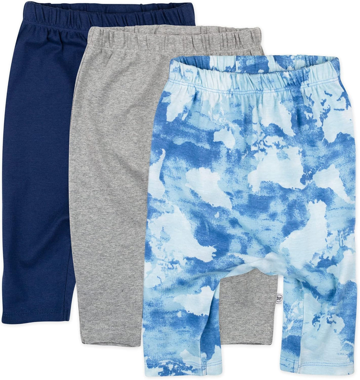 HonestBaby Multipack Harem Pants Roomy Fit Pull on Bottoms 100% Organic Cotton for Infant Baby
