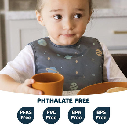 Tiny Twinkle Mess Proof Baby Bib - Waterproof & Lightweight Baby-Led Weaning Apron | 100% Recycled