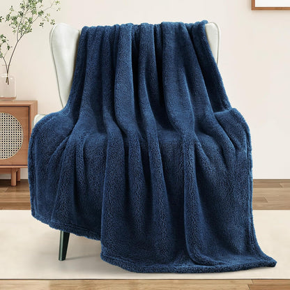 Exclusivo Mezcla Soft Fleece Throw Blanket for Couch, Super Soft Velvet Plush Bed Blanket, Fuzzy
