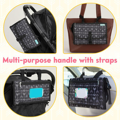 Kopi Baby Portable Diaper Changing Pad - Baby Diaper Changer Travel Bag with Wipes Pocket, Smart