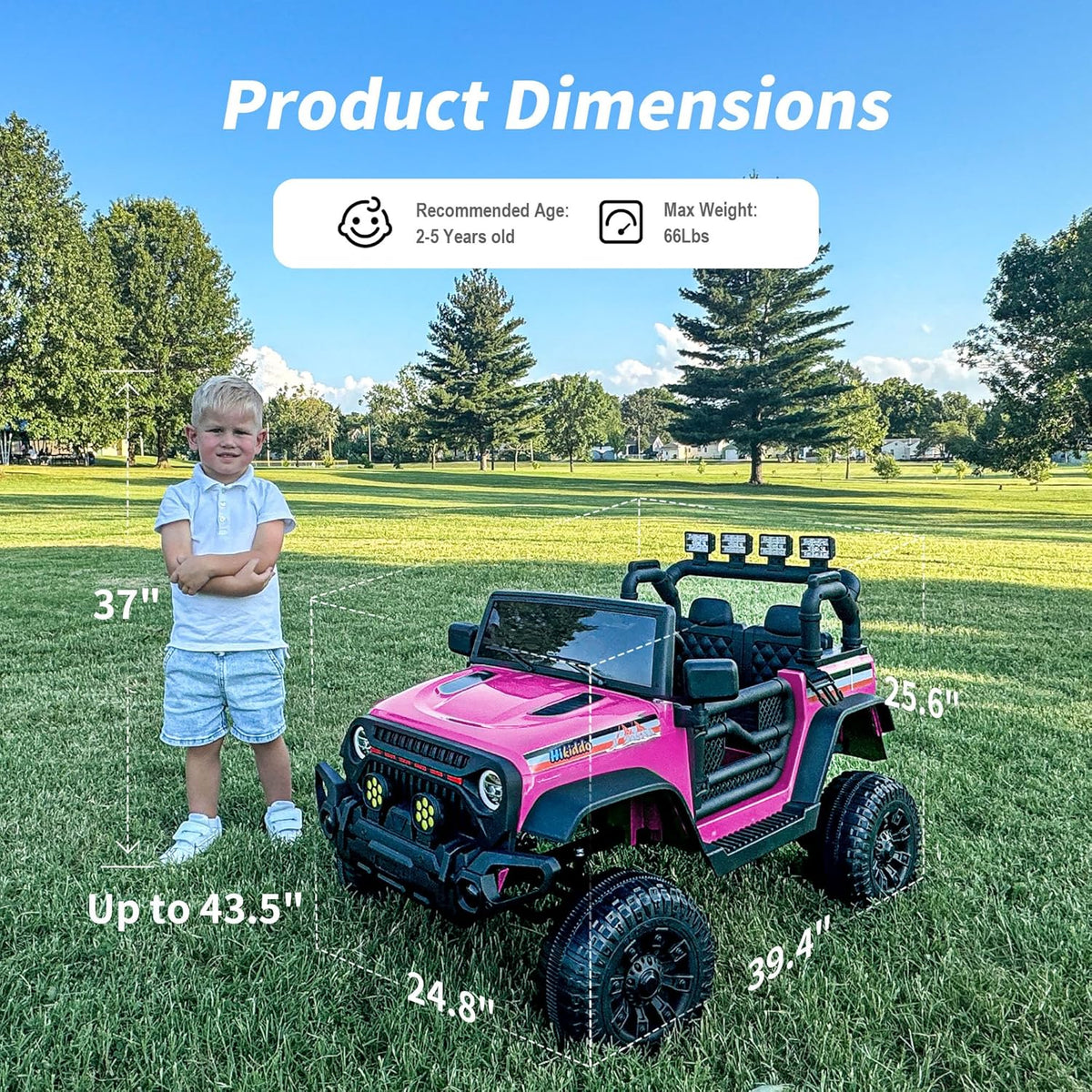 12V Kids Ride on Car Truck, Kids Electric Vehicles Car Ride on Toy for Toddlers w/Remote Control