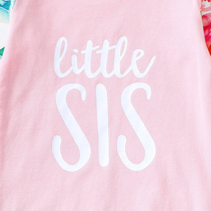 AMAWMW Newborn Baby Girl Little Sister Sleeper Gown Stripe Long Sleeve Nightgown Pajamas Gifts