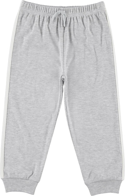 Cudlie 5-Pack Baby/Toddler Boys Jogger Pants - Lightweight Tapered Sweatpants - Lounge Jogger for