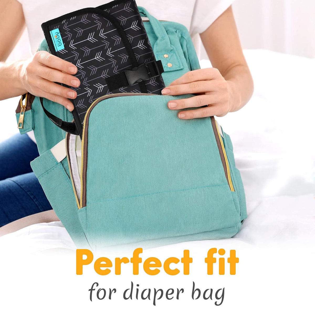 Kopi Baby Portable Diaper Changing Pad - Baby Diaper Changer Travel Bag with Wipes Pocket, Smart