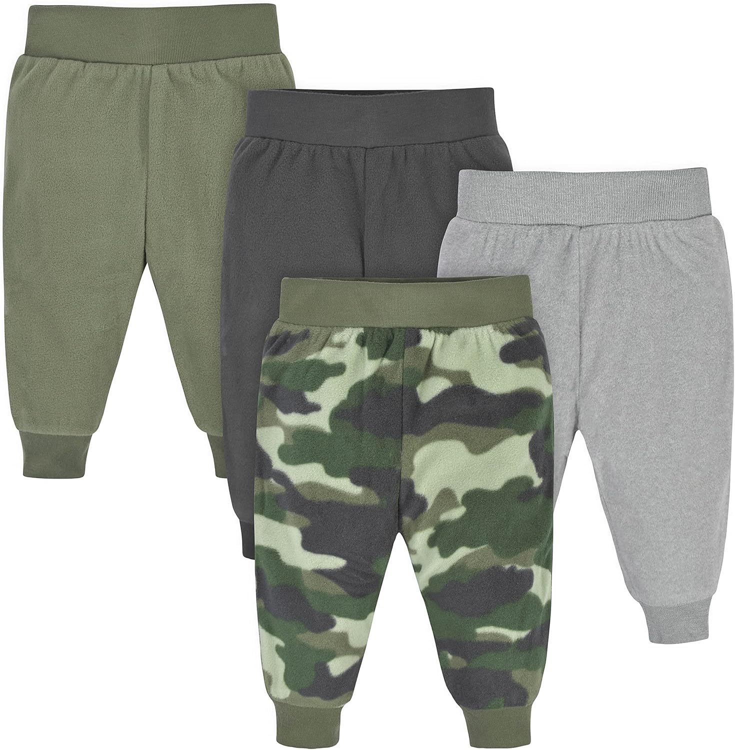 Gerber Baby Boys' 4-Pack Microfleece Pants