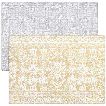 Cushmat Stylish Reversible Foam Play Mat (Large, Explorer - Gray Sand) - Soft, Waterproof, Durable