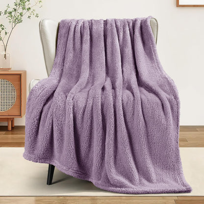 Exclusivo Mezcla Soft Fleece Throw Blanket for Couch, Super Soft Velvet Plush Bed Blanket, Fuzzy