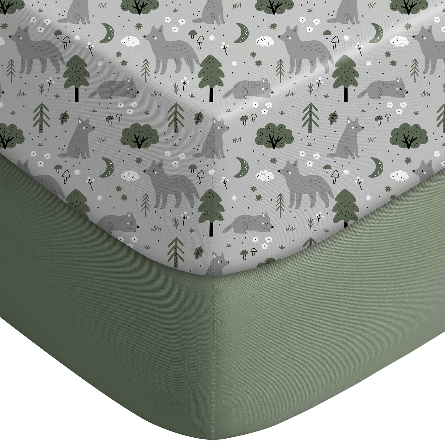 Yoofoss Baby Crib Sheets for Boys Girls, Fitted Crib Sheet 2 Pack for Standard Crib and Toddler