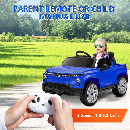 Qaba 12V Kids Ride on Truck, Chevrolet Silverado EV RST Licensed Electric Car with Parent Remote