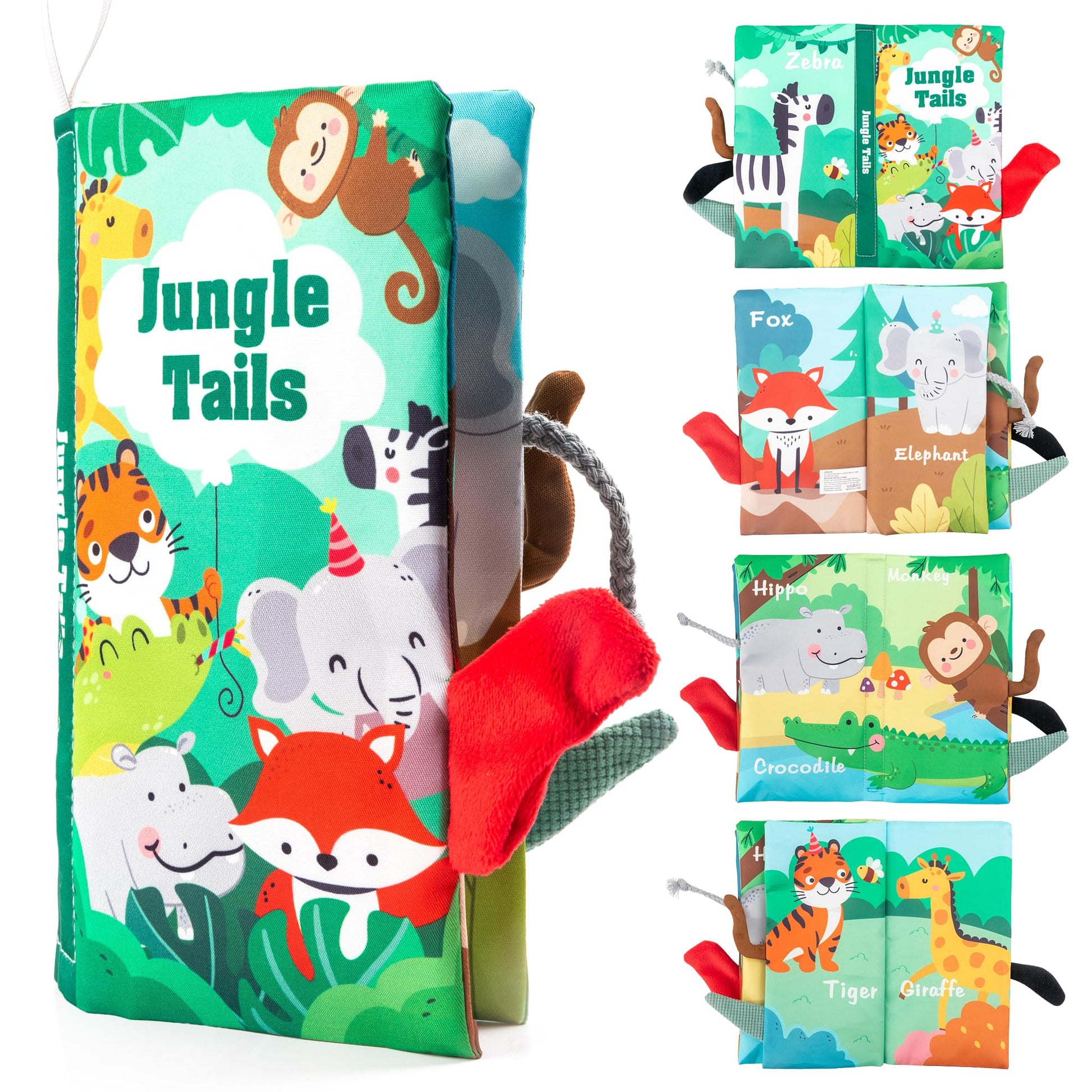 WECHARM KIDS Baby Books Toys,Touch and Feel Crinkle Cloth Book for Infants – Early Learning