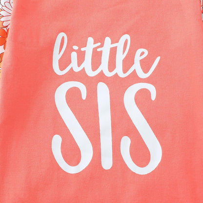 AMAWMW Newborn Baby Girl Little Sister Sleeper Gown Stripe Long Sleeve Nightgown Pajamas Gifts