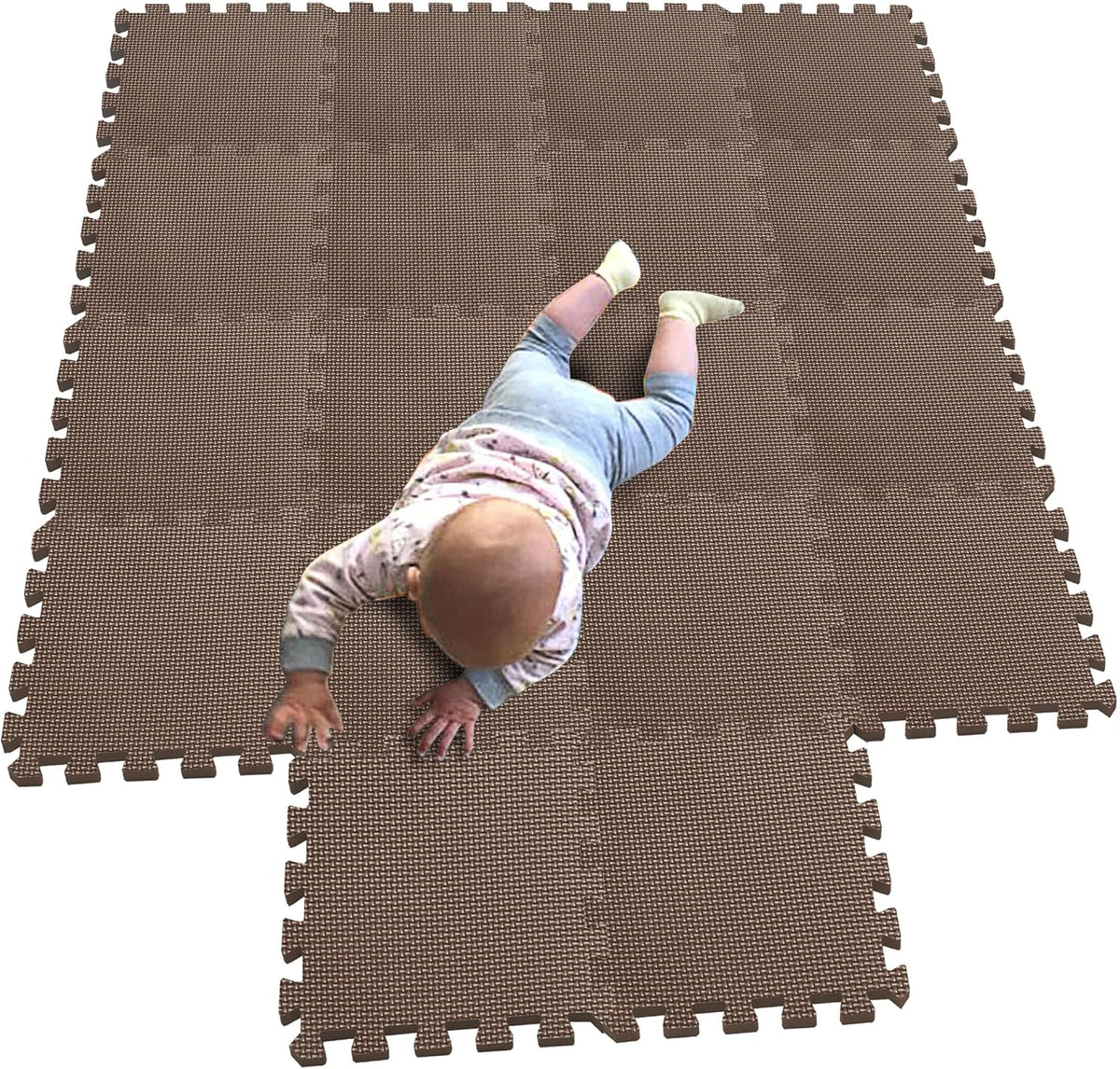 MQIAOHAM® 18 Pieces Puzzle Play Mats, Soft Baby Play Mat, Kids Interlocking Foam Floor Tiles