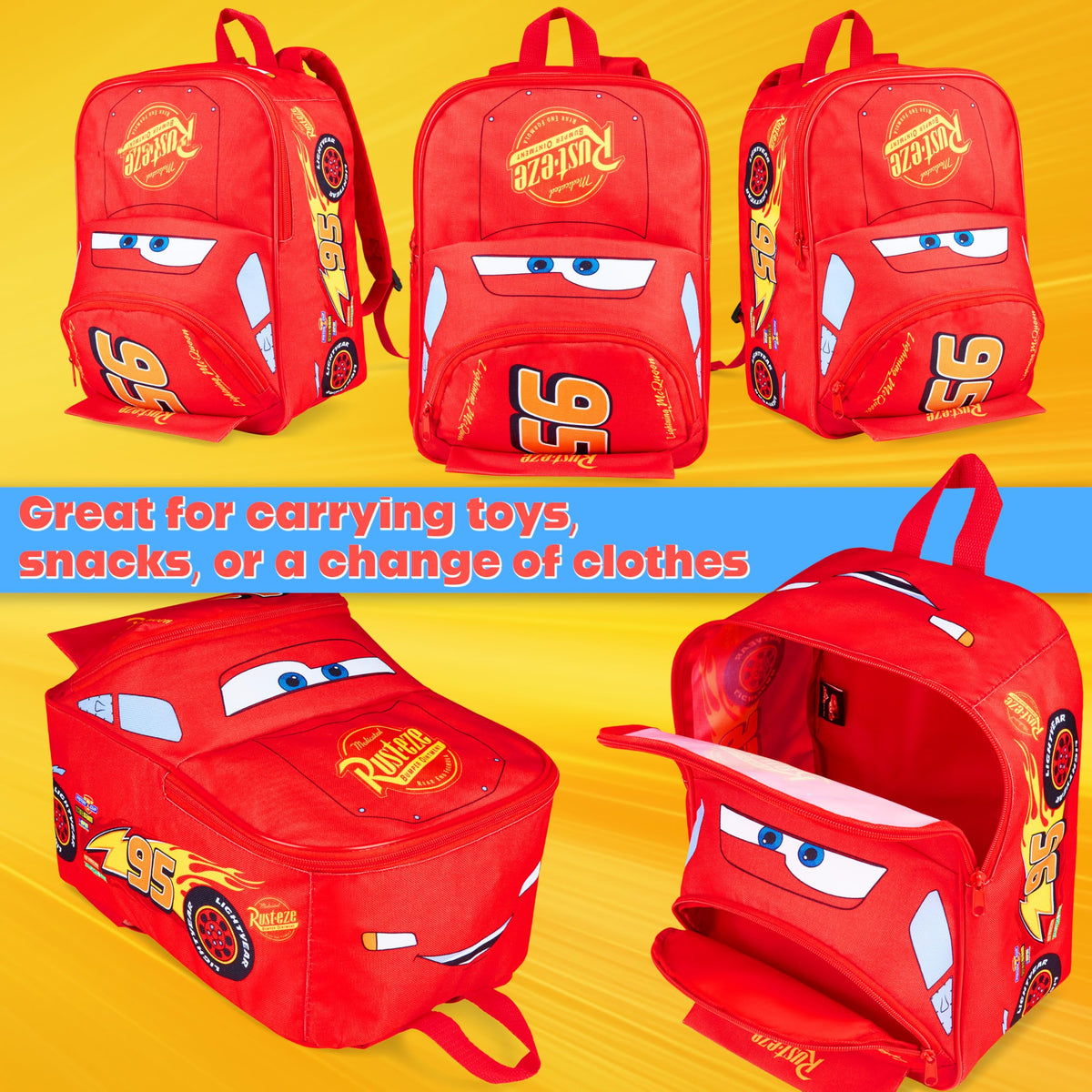Disney Cars Backpack for Kids Lightning McQueen Mini Backpack Girls Boys School Supplies Preschool