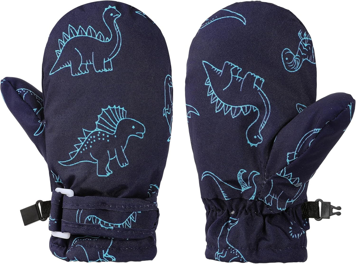 Toddler Gloves Kids Mittens Winter Warm Lined Fleece Gloves Waterproof Snow Baby Mitten for Boys