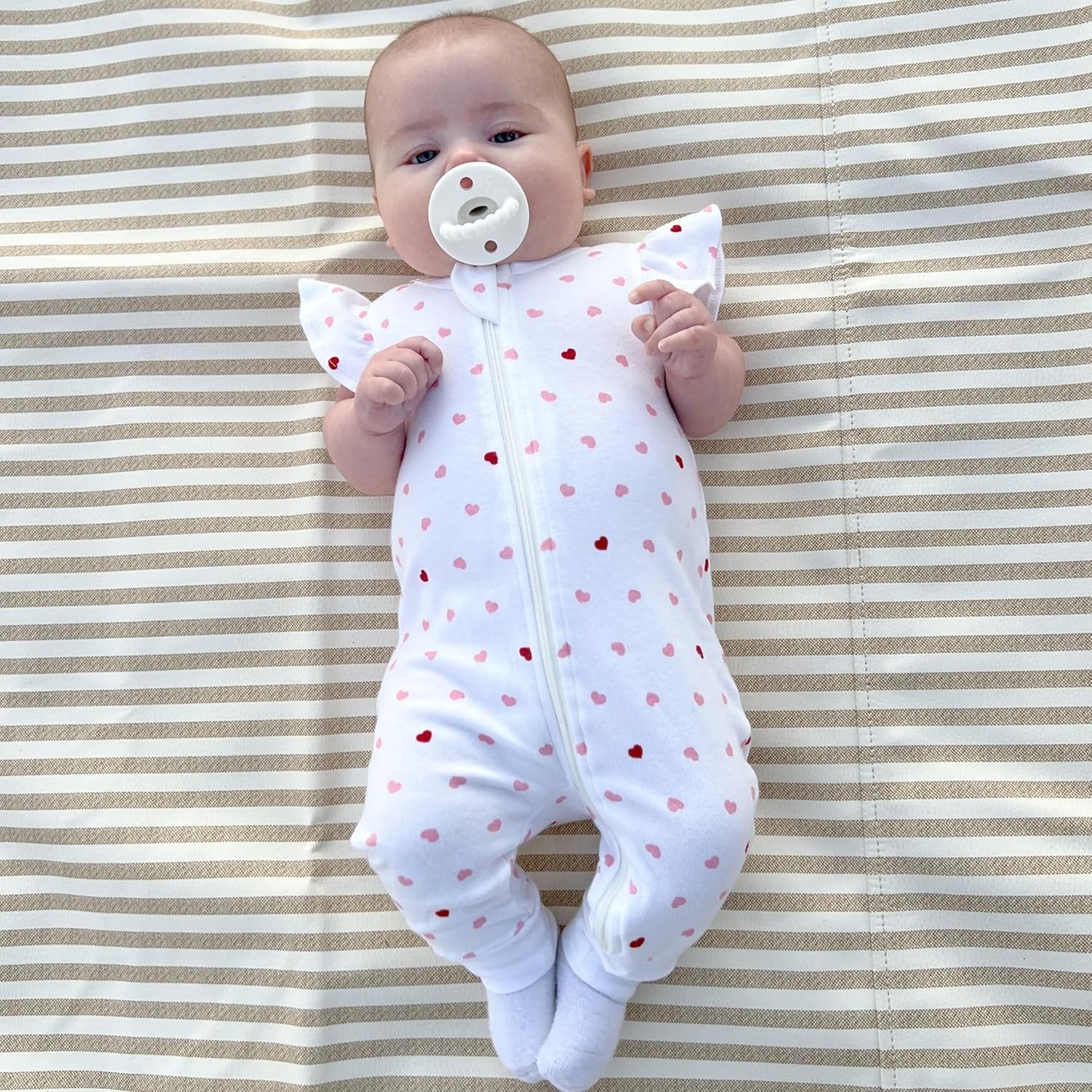 Owlivia Baby Boy Romper, Unisex Short-sleeve Summer Outfit, 100% Organic Cotton Girl One-Piece