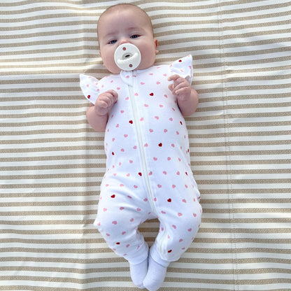 Owlivia Baby Boy Romper, Unisex Short-sleeve Summer Outfit, 100% Organic Cotton Girl One-Piece