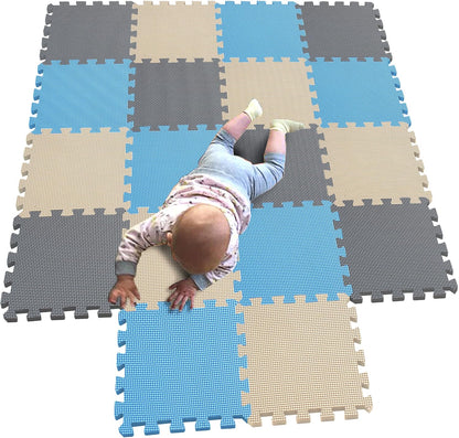 MQIAOHAM children puzzle mat play mat squares play mat tiles baby mats for floor puzzle mat soft