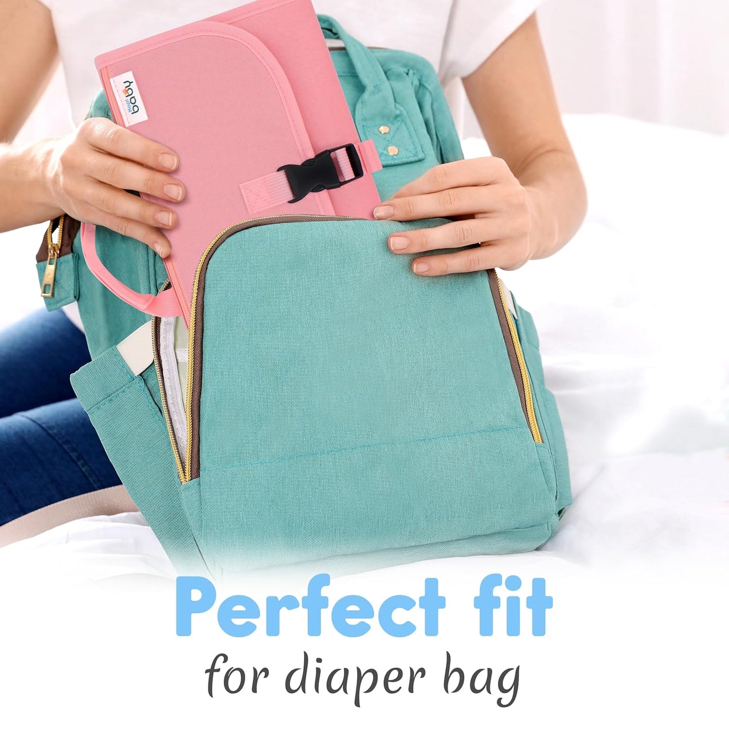 Kopi Baby Portable Diaper Changing Pad - Baby Diaper Changer Travel Bag with Wipes Pocket, Smart