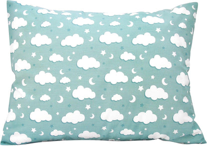 Toddler Pillowcase 13x18 - Moon Child Pillow Case, Cotton Toddler Pillowcase Star, Gray Star Travel