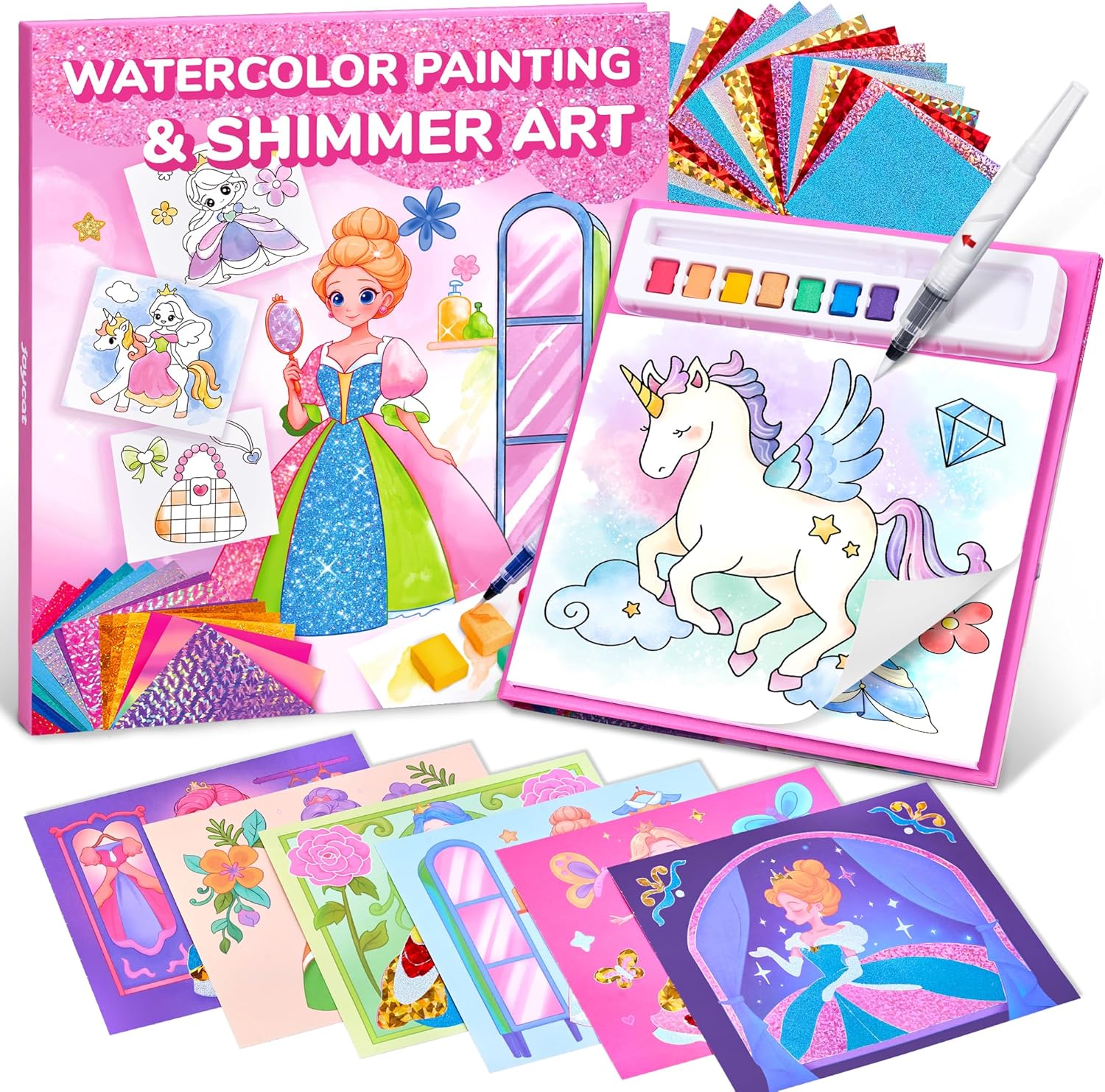 JoyCat Paint with Water Coloring Books, Art & Craft Activity, Princess No Mess Art for Kids Ages