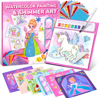 JoyCat Paint with Water Coloring Books, Art & Craft Activity, Princess No Mess Art for Kids Ages