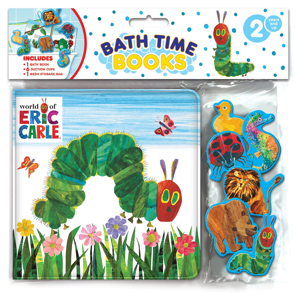 The World of Eric Carle Bath Time Books - Activity Books for kids, Bath book, 6 Padded suction