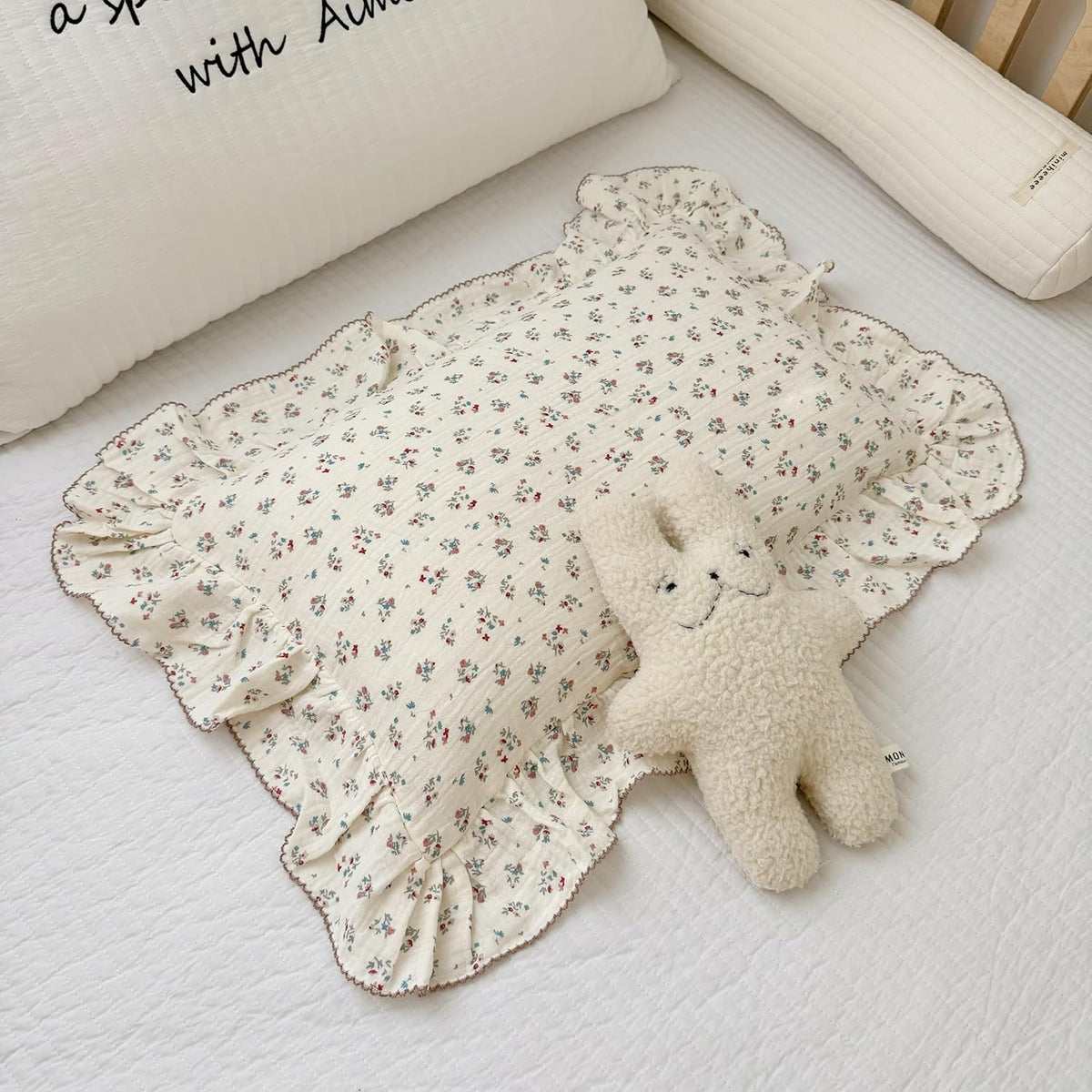 BuLuTu Girls Boys Kids Pillowcase Standard Size, Floral Pattern, 20"x26", 1 pc, Soft Breathable