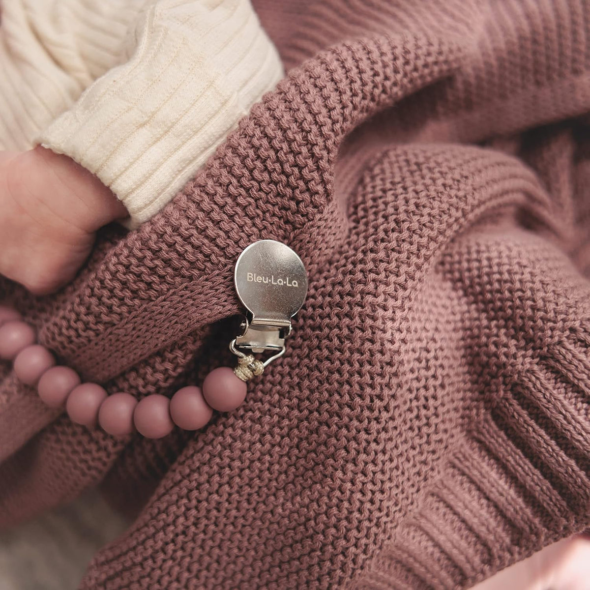 Heritage Knit Organic Cotton Receiving Swaddle Blanket for Girls - 100% Luxury Organic Cotton Knit