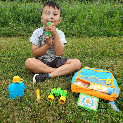 Melissa & Doug Let’s Explore Hiking Play Set – 23 Pieces Toddler Nature Toys, Hiking Toys for Kids