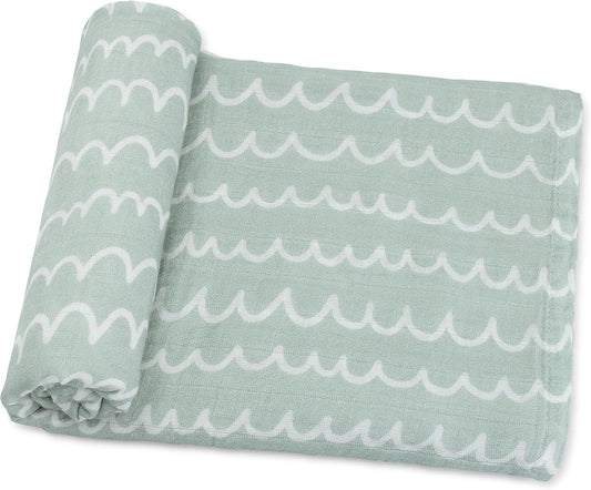 Comfy Cubs Muslin Swaddle Blankets Pack of 1 - 47 x 47 Inch Soft Cotton Baby Blanket Set, Large