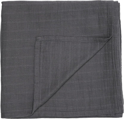 Swaddle - 100% Organic Cotton - Muslin Swaddle Blankets for Newborn, 47" x 47" (Soft Grey)