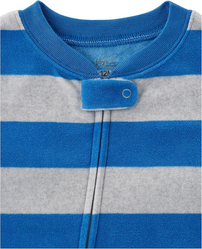 Simple Joys by Carter's Toddlers and Baby Boys' Loose-Fit Flame Resistant Fleece Footed Pajamas