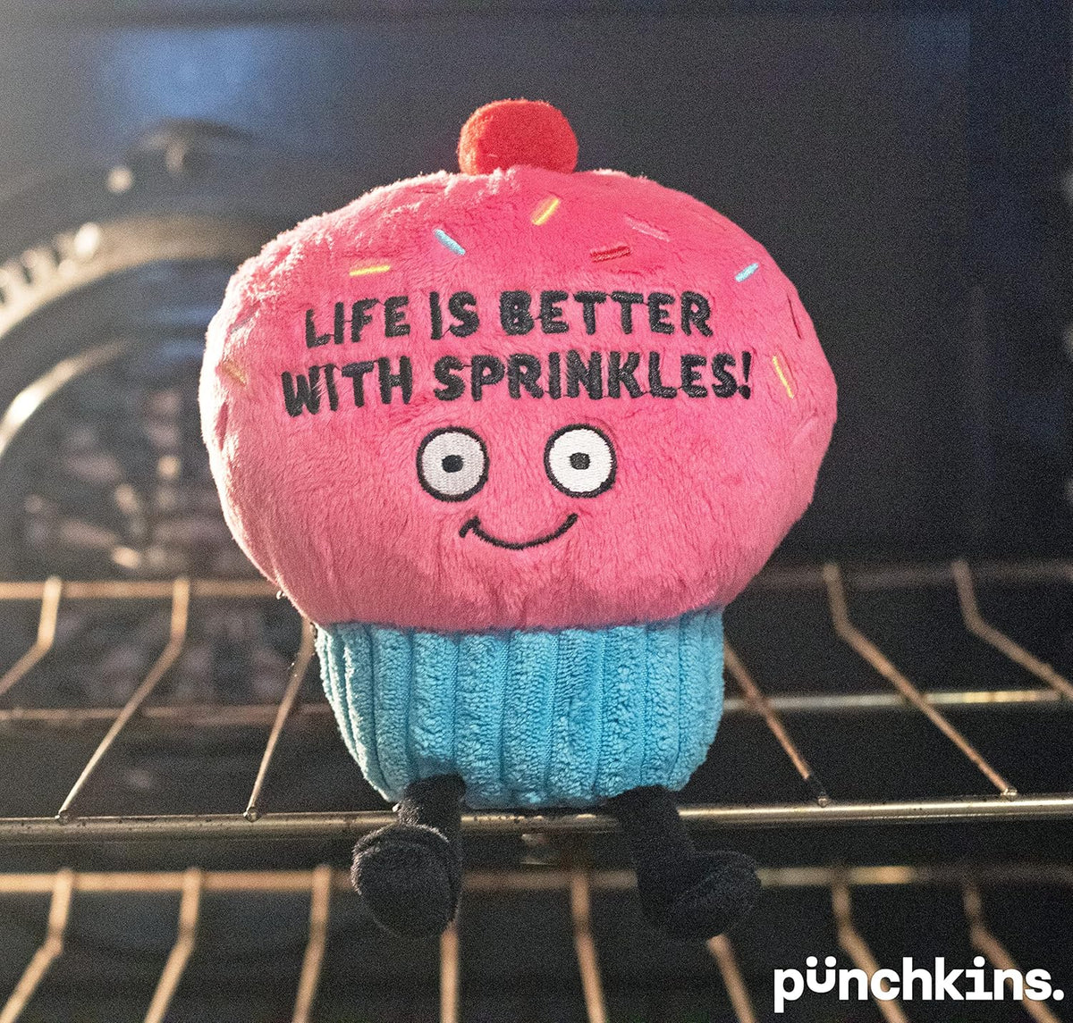 Cupcake Foodie Plushie, Funny Pun Meme Gag Gift, White Elephant, Stocking Stuffer Present, Great