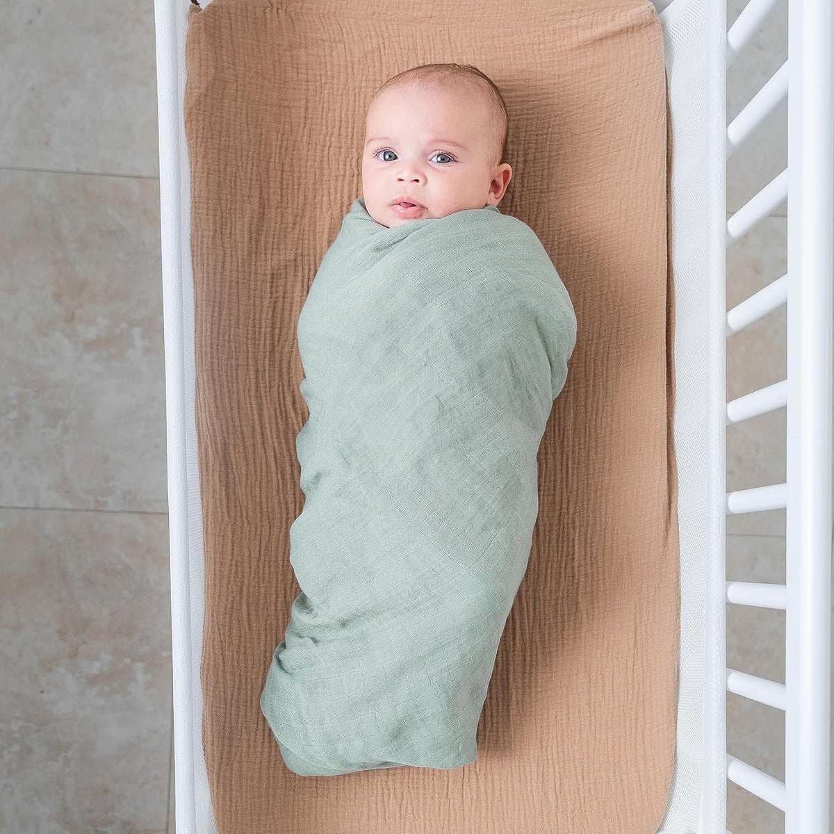 Comfy Cubs Muslin Swaddle Blankets Pack of 1 - 47 x 47 Inch Soft Cotton Baby Blanket Set, Large