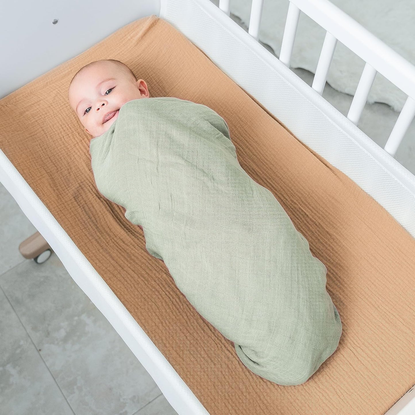 Comfy Cubs Muslin Swaddle Blankets Pack of 1 - 47 x 47 Inch Soft Cotton Baby Blanket Set, Large