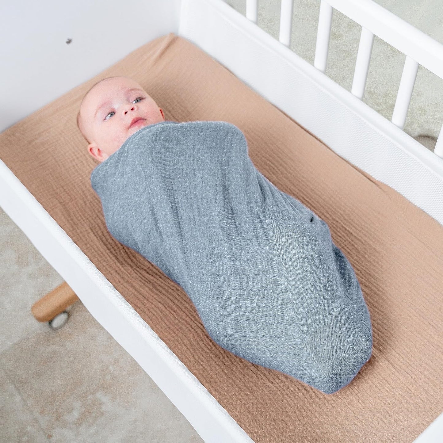 Comfy Cubs Muslin Swaddle Blankets Pack of 1 - 47 x 47 Inch Soft Cotton Baby Blanket Set, Large