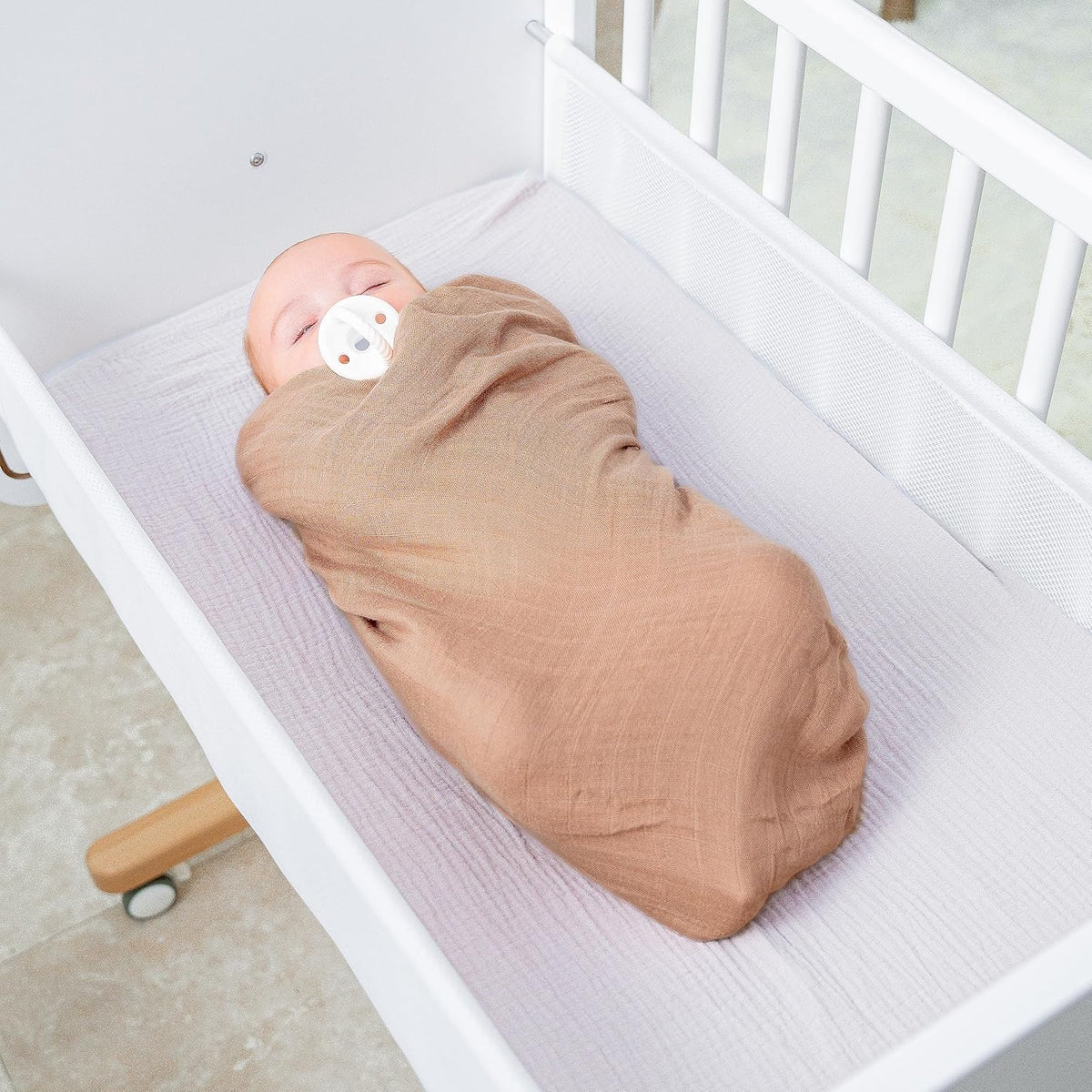 Comfy Cubs Muslin Swaddle Blankets Pack of 1 - 47 x 47 Inch Soft Cotton Baby Blanket Set, Large